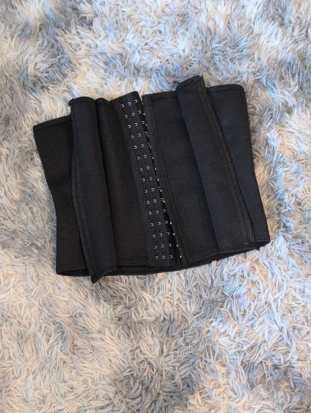 S Black Waist Trainer Corset 3 Prong Adjustable